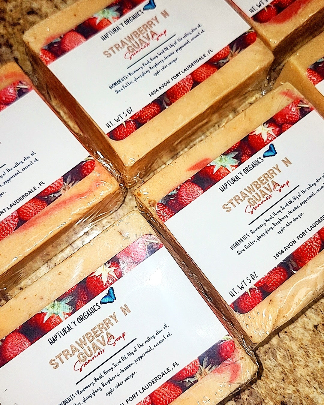 Naptural'y "Strawberry Guava" Seamoss Soap